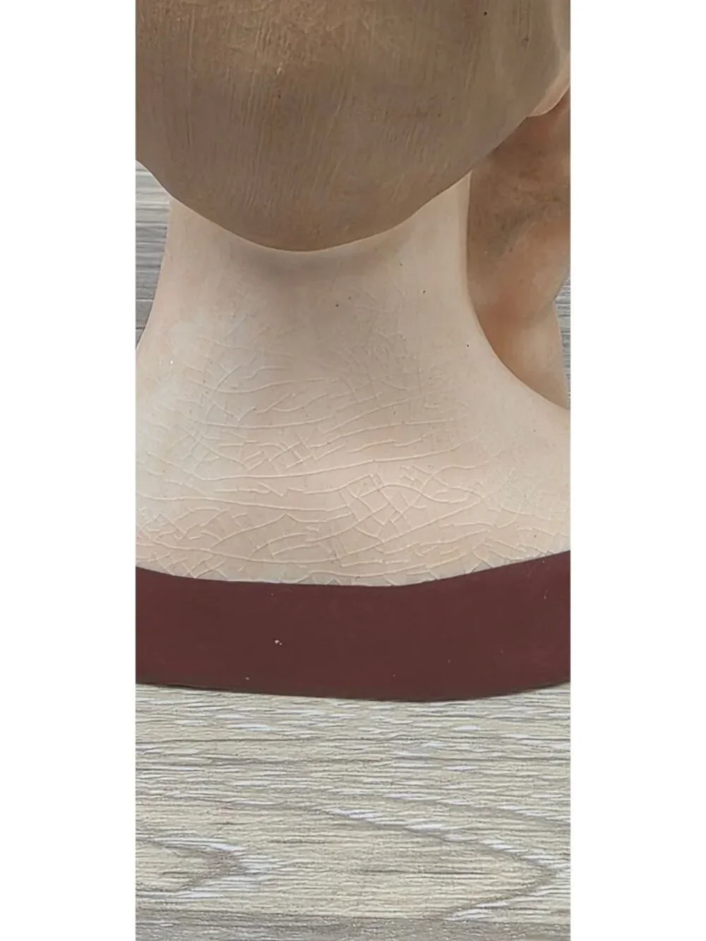 Vintage MCM Ceramic Napcoware Lady Head Figural Vase Planter Maroon 1958 C3343B